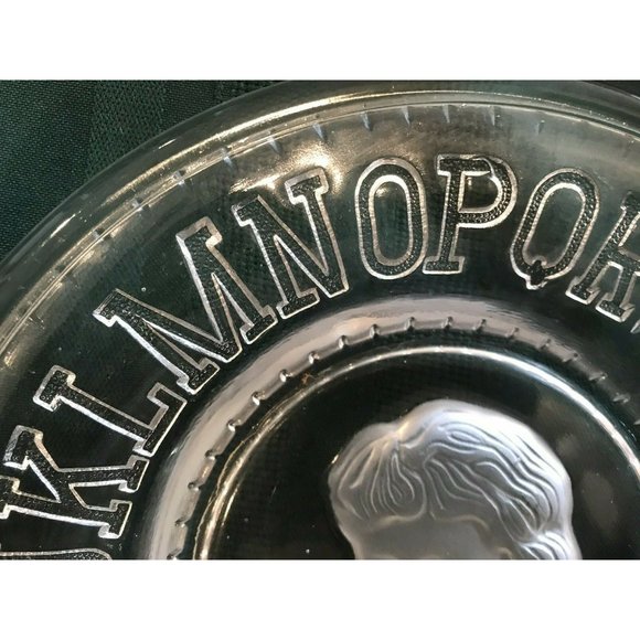 EAPG Clear Glass 8" ABC Childs Plate Girl - Pattern Glass - Picture 4 of 5